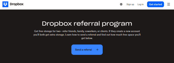 Dropbox referral program