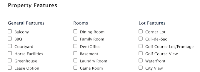 Formidable Forms listing form fields