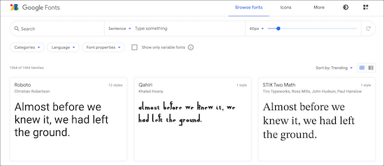 Google Fonts