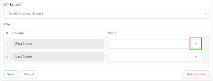 Mapping WooCommerce customer data to a Google Sheet worksheet