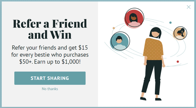 Referral program example