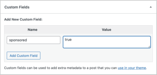 Adding a New Custom Field