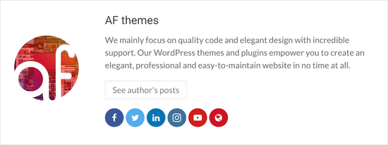 WP Post Author author bio example