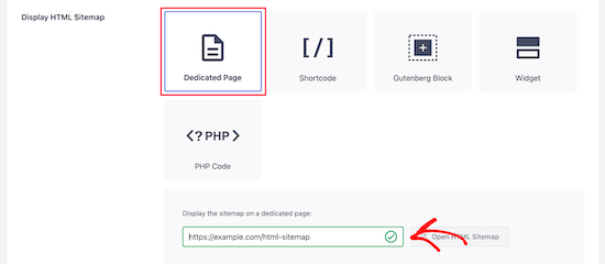 Dedicated Html Sitemap Page