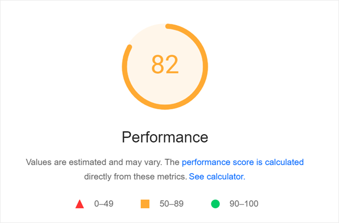 Instapage's desktop speed score