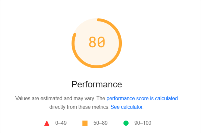 Leadpages' mobile speed score