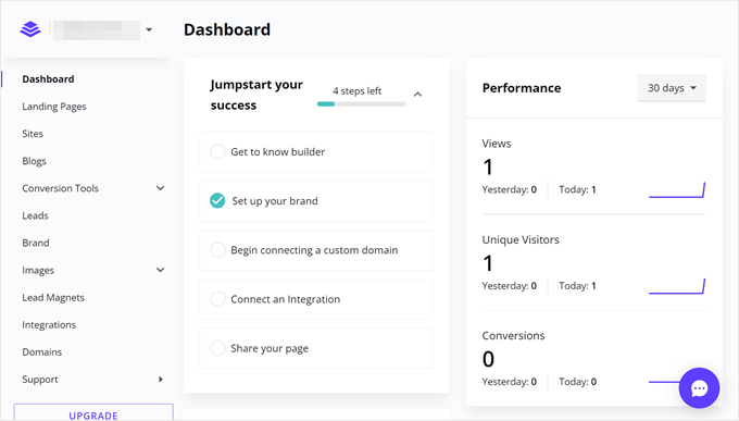 Leadpages' analytics