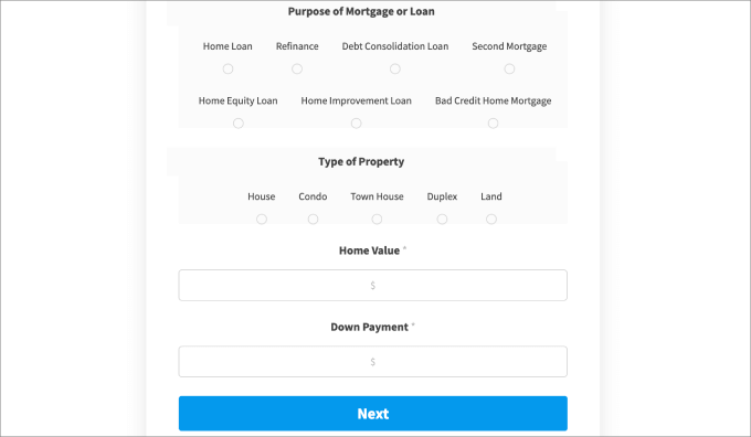 preview mortgage loan calculator