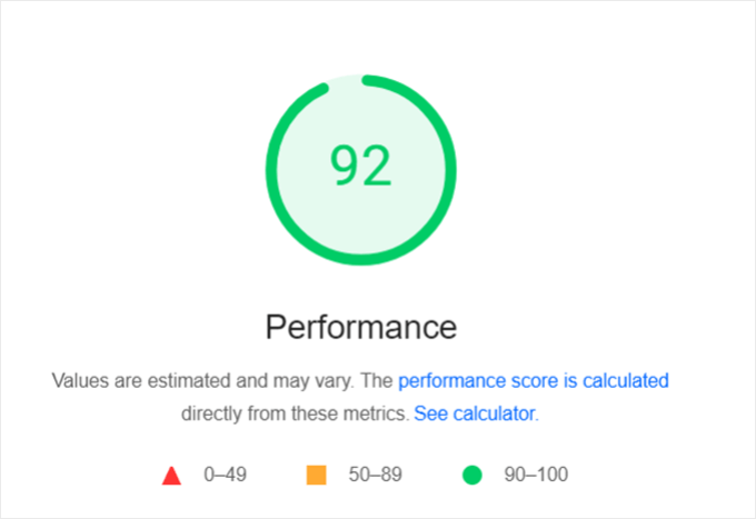 SeedProd's mobile speed score