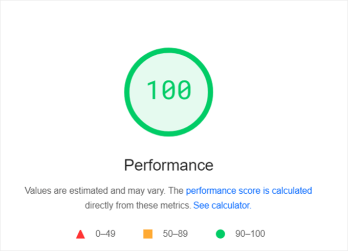 Unbounce's desktop speed score