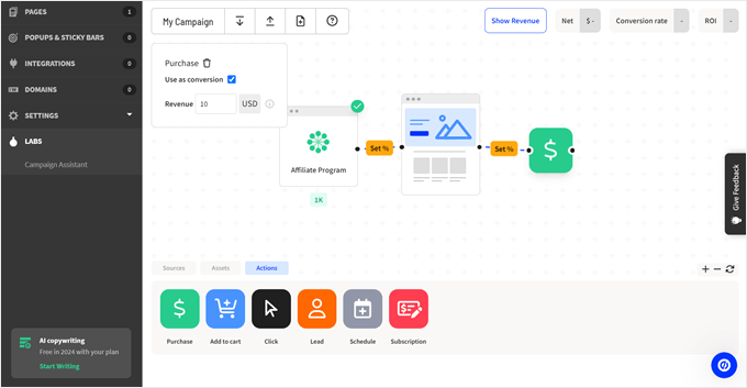 Unbounce's Labs feature