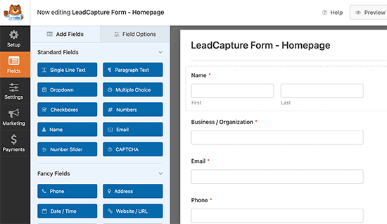 Generatore di moduli WPForms