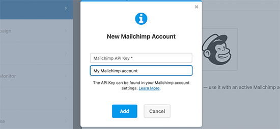 WPForms mailchimp API 密钥