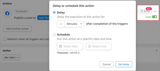 Trigger After a Time Delay or on a Specific Date and Time