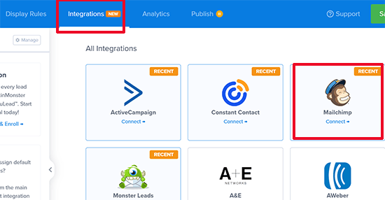 New MailChimp integration