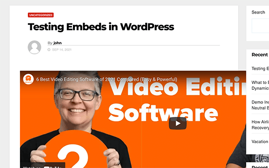 Embedding  video with Oxygen WordPress sites (or, why is my video  displaying at 500px max?)