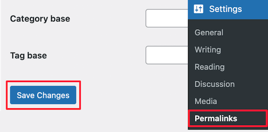 Save permalinks settings