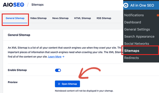 View sitemap