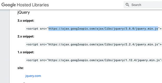 Ga naar beneden Een bezoek aan grootouders kousen Replace Default WordPress jQuery Script with Google Library