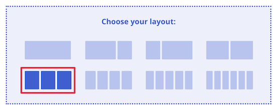 Select three column layout