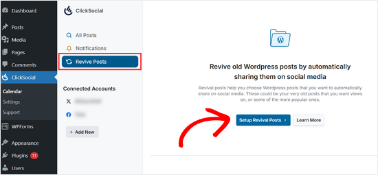 Setup revival posts in ClickSocial