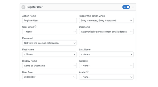 Register users with Formidable Forms