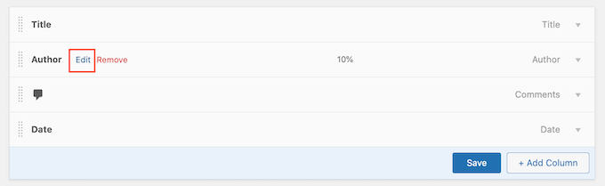 How to customize columns in the WordPress dashboard