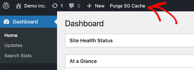 Purge SG cache