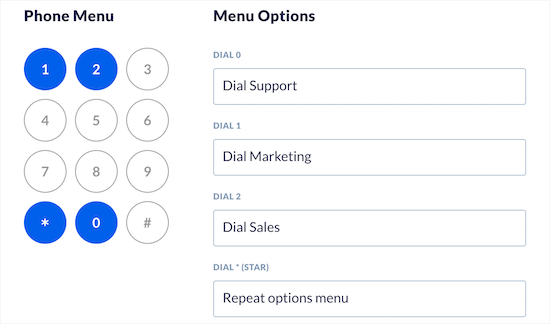 Select numbers and departments