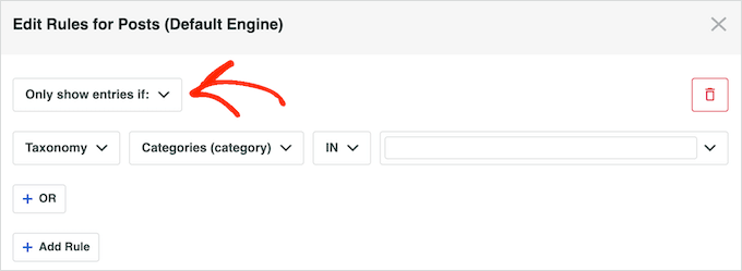 Adding a custom rule to your search form