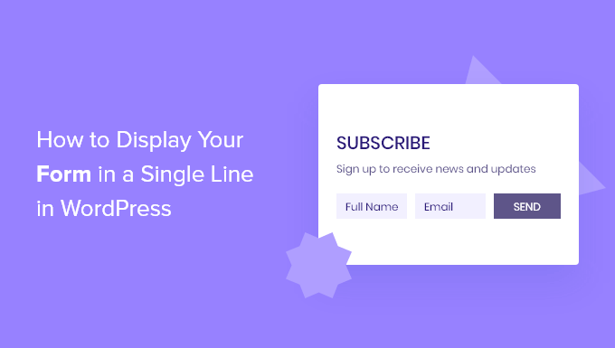 How to display your form in a single line in WordPress (easy way)