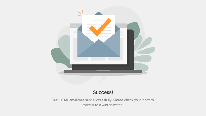 WP Mail SMTP Success!通知