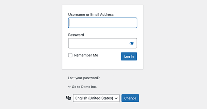 Scegli la lingua durante il login