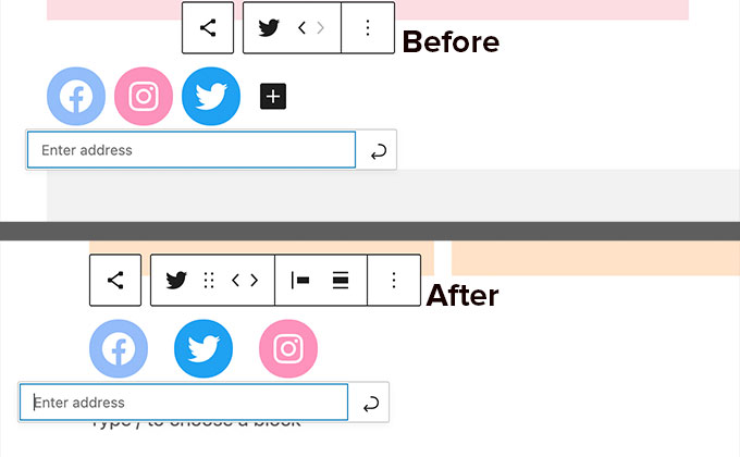 Controlli delle icone social in WordPress 5.9