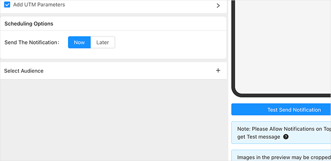 Schedule web push notification