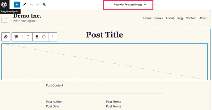 Editing posts template