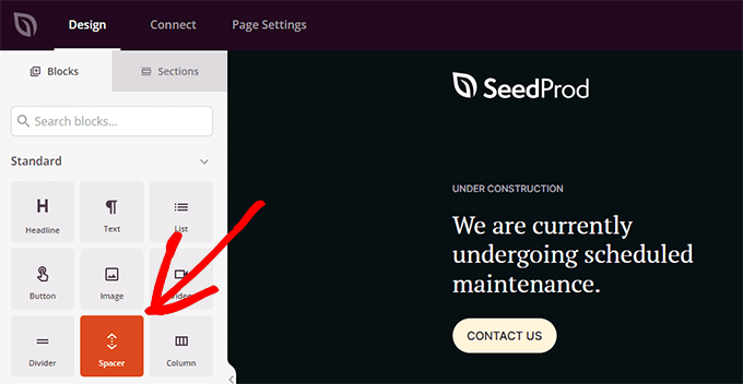 SeedProd 间隔块