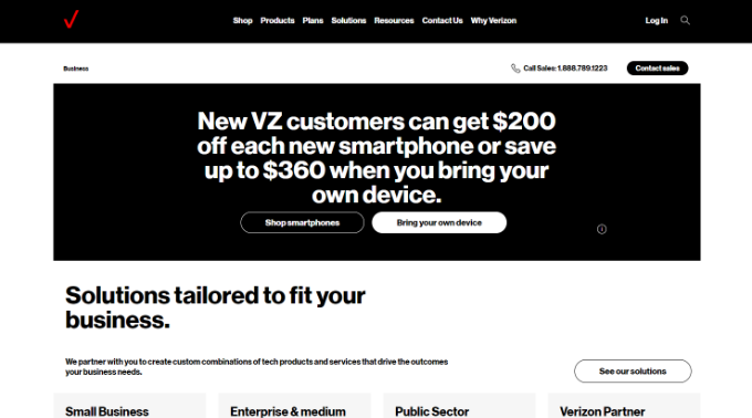 verizon cell phone plans for business