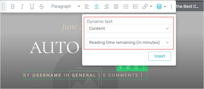 Adding a dynamic reading time indicator in Thrive Theme Builder