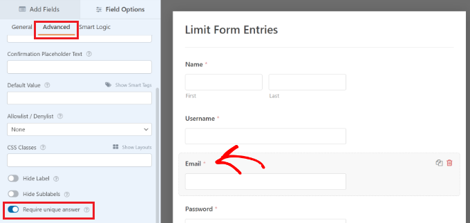 Field required type missing input value