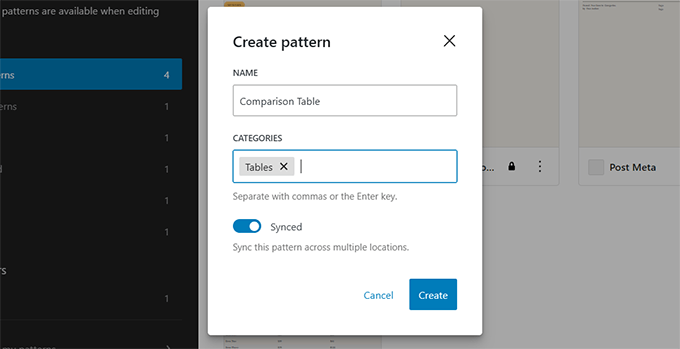 Configure custom pattern settings