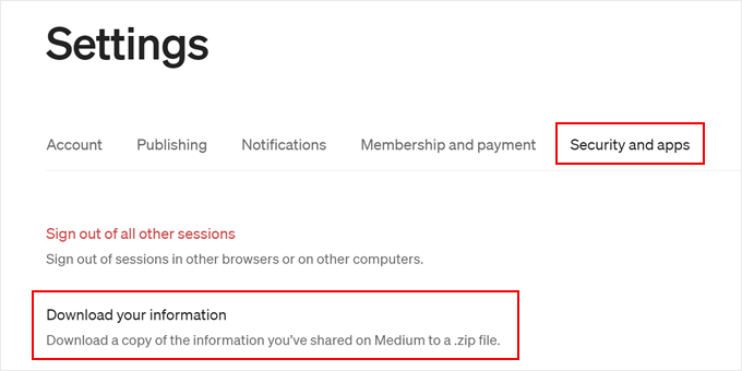 Downloading Medium information