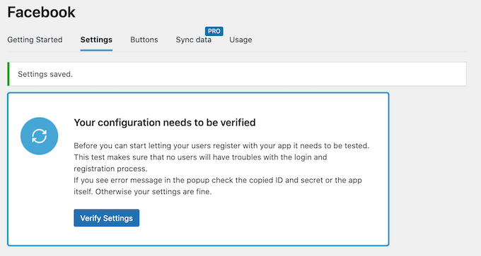 Verifying your social login in WordPress