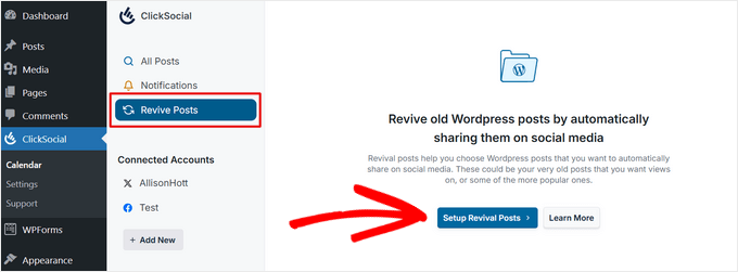 Set up revival posts in ClickSocial