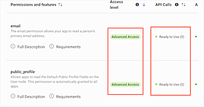 Facebook's advanced permission settings