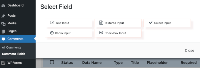 Adding different custom fields to the WordPress comment form