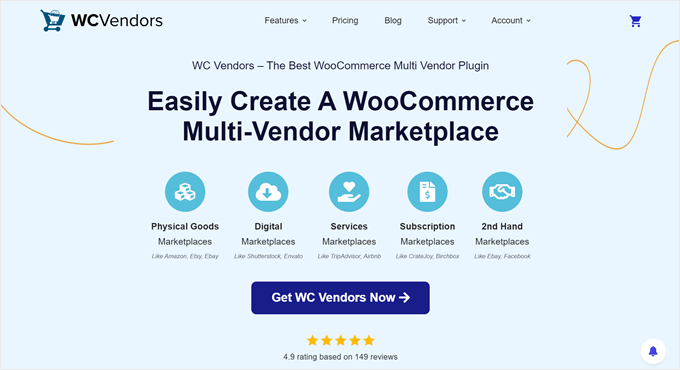 WC Vendors website