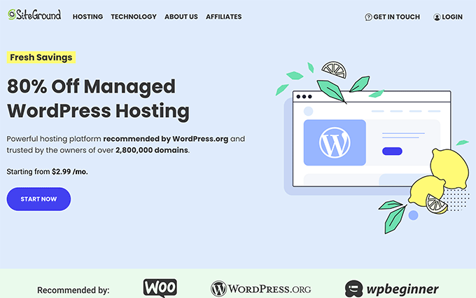 SiteGround web hosting