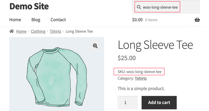 WooCommerce 中的产品 SKU 搜索预览