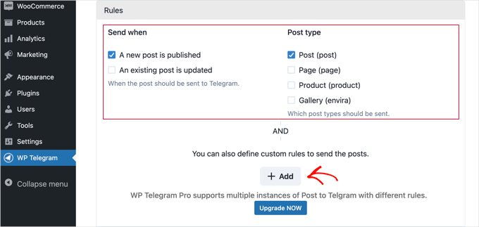 Choose Which Post Types to Send and When to When to Send Them